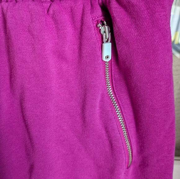 Nike Air High-Rise Fleece Pants Pink - Raw Hem - Streetwear Style XS - Picture 5 of 7